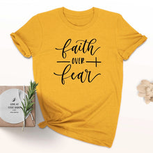 Load image into Gallery viewer, Faith Over Fear Christian Shirt For Women