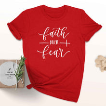 Load image into Gallery viewer, Faith Over Fear Christian Shirt For Women