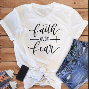 Faith Over Fear Christian Shirt For Women