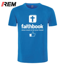 Load image into Gallery viewer, Jesus Wants To Be Your Friend Faithbook Christian T-Shirt