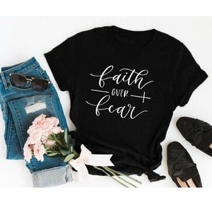 Faith Over Fear Christian Shirt For Women